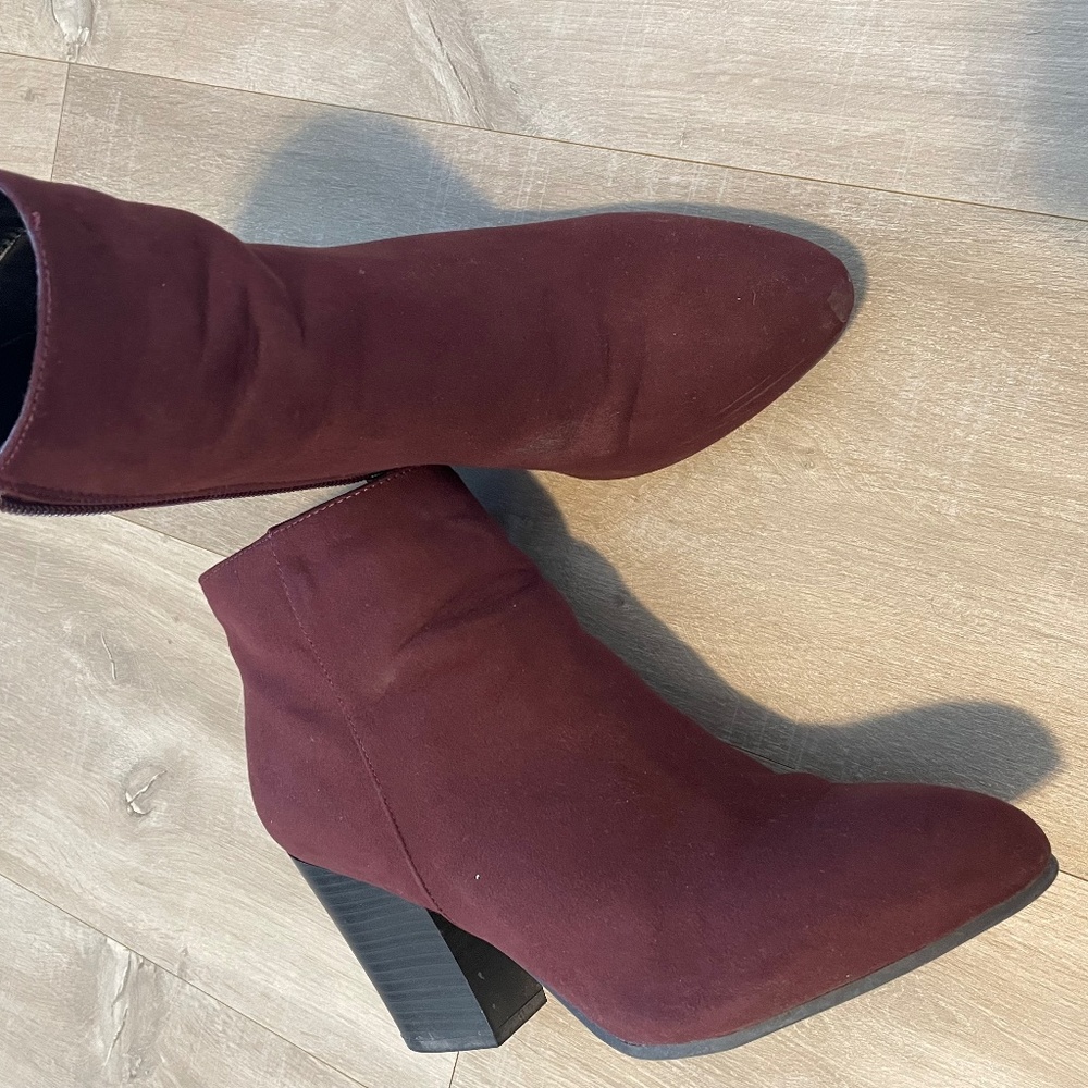Burgundy Ankle Boots